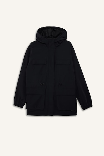 Regular Fit Waterproof Windproof Zip-Up Hooded Jacket