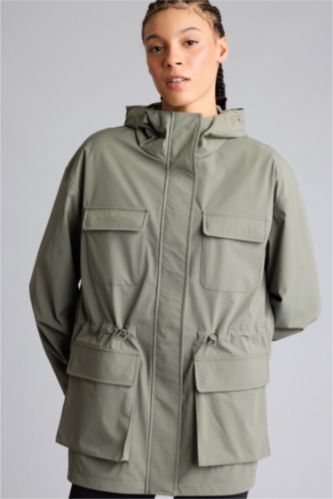 Ветрозащитный водоотталкивающий дождевик на молнии с капюшоном Regular Fit