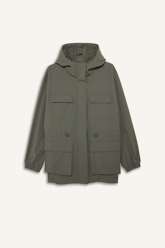 Regular Fit Waterproof Windproof Zip-Up Hooded Jacket