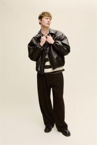 Erkek Kahve Barrel Fıt Pantolon