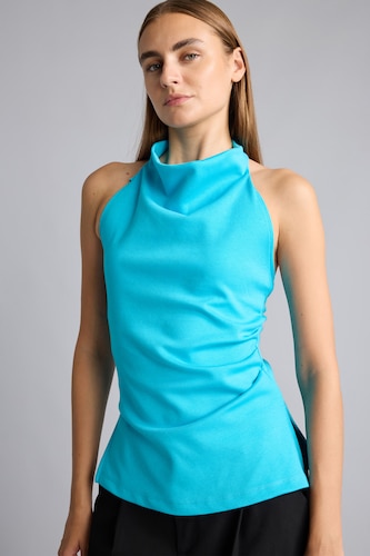 Women Aqua Slim Fit Halter Collar Sleeveless Tank Top