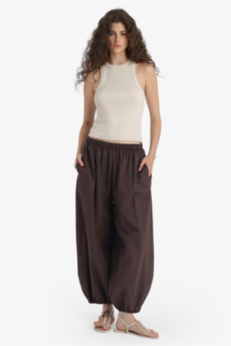Women Brown Normal Waist Trousers