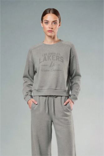 Kadın Grimelanj NBA Los Angeles Lakers Bisiklet Yaka Sweatshirt