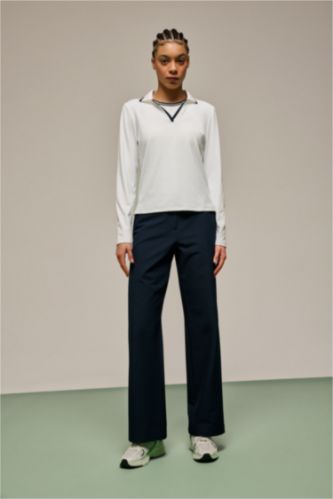 WOMAN NAVY Standard Fit Woven Trousers