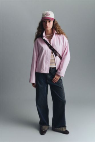 Женщины Голубрй Джинсы с высокой талией и свободным кроем, с эффектом стирки