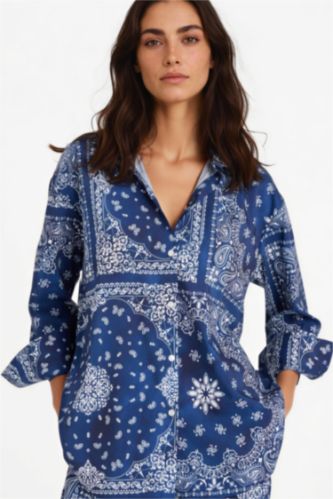 Kadın Lacivert Plaj Kıyafeti