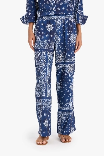 Regular Fit Şal Desenli Plaj Pantolonu-Fall in Love