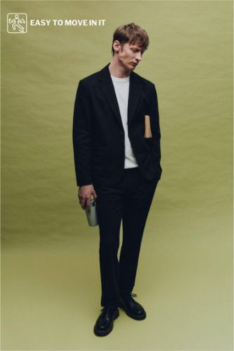 Man Black Tailored Fit Trousers