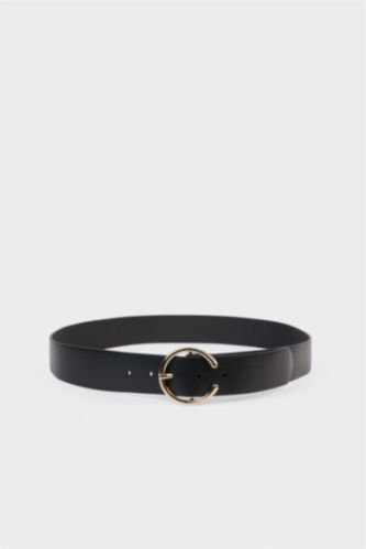 Kadın Büyük Toka Suni Deri Jean Kemeri