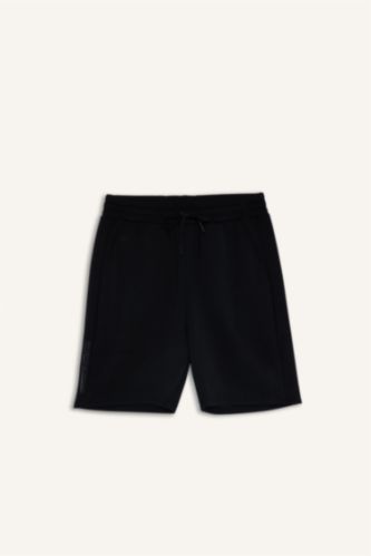 شورت قصير رياضي قصة عادية مطبوع من DeFactoFit