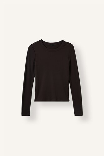 Slim Fit Crew Neck Camisole Long Sleeve T-Shirt