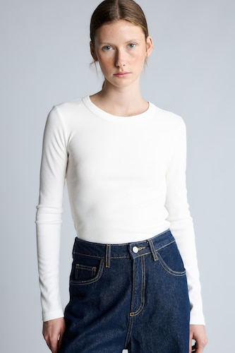 Slim Fit Crew Neck Camisole Long Sleeve T-Shirt