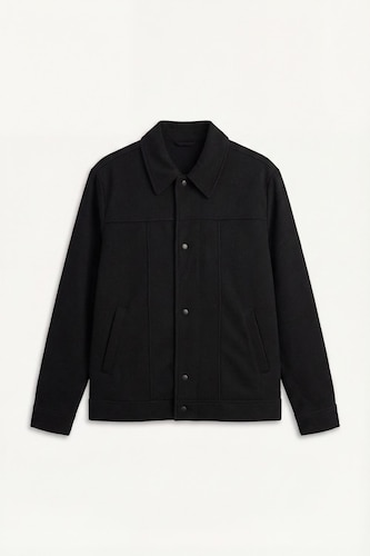 Veste à boutons pression et col polo Coupe régulière