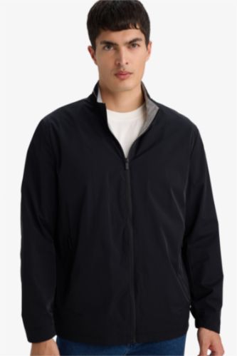 MAN Black Regular Fit Puffer Jacket