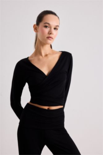 Fall in Love Belted Long Sleeve T-Shirt