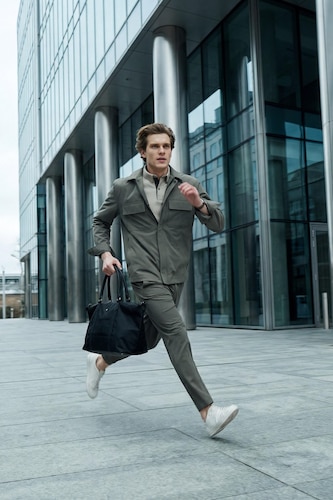 Men Teak Tailored Fit Trousers