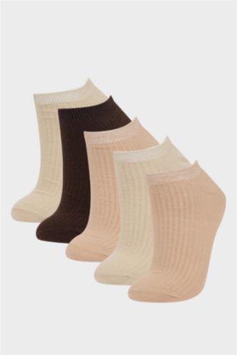 Woman 5 Piece Short Cotton Socks
