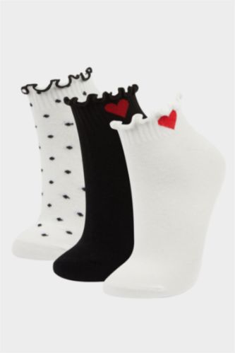 Woman 3 Piece Cotton Ankle Socks
