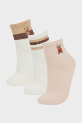 Woman 3 Piece Cotton Ankle Socks