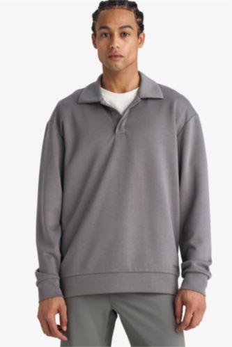 Standard Fit Stand Collar Modal Sports Sweatshirt