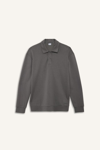 Standard Fit Stand Collar Modal Sports Sweatshirt