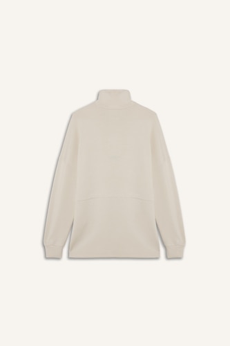 Long Fit Stand Collar Modal Sports Sweatshirt