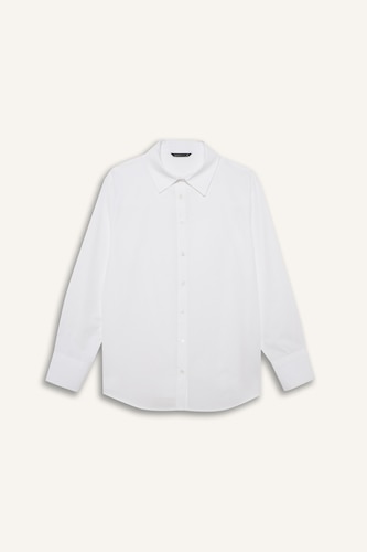 %100 Pamuk Regular Fıt Poplin Gömlek