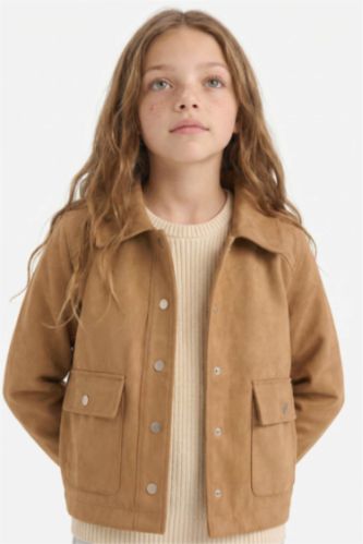 Куртка с круглым вырезом для девочек