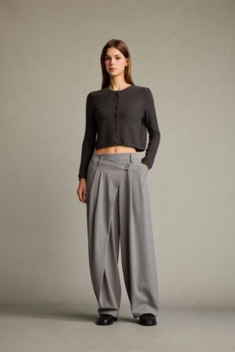 Baggy Fit Fermuarlı Normal Bel Standart Boy Pantolon
