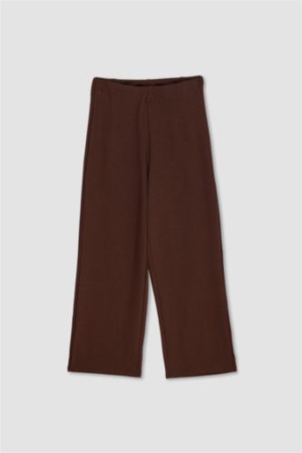 WOMAN Brown Straight Fit Trousers