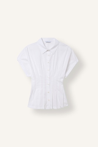 %100 Pamuk Fitted Kısa Kollu Poplin Gömlek