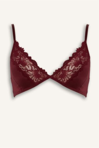 Dantel Detaylı Saten Kapsız Pedsiz Balensiz Bralet Fall in Love