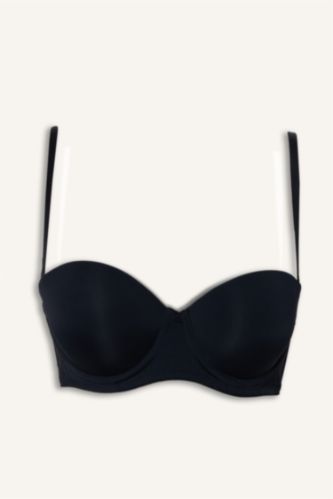 Бюстгальтер без бретелек на косточках с микро покрытием и половинным наполнением