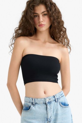 Fitted Seamless Straplez Bluz