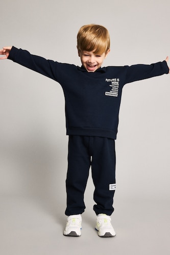 BABY BOY NAVY Baby Boy Printed Sweatshirt and Jogger Sweatpants Set