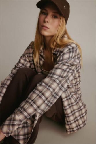 Oversize Fit Shirt Collar Long Sleeve Shirt