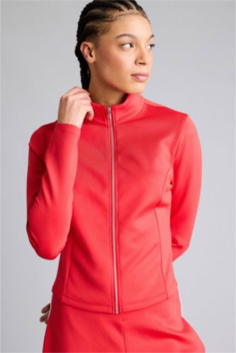 Кардиган из ткани скуба с воротником-стойкой Standart Fit