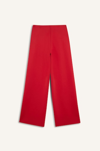 Wide Leg Standard Length Scuba Fabric Sports Sweatpants