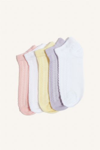 Kız Çocuk 5'li Pamuklu Patik Çorap