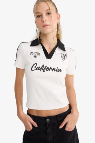 تيشيرت نص ردن سليم فيت مخصر