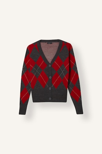 Cardigan à col V et boutons Coupe slim