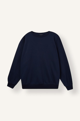 Oversıze Basıc Kalın Basic Sweatshirt