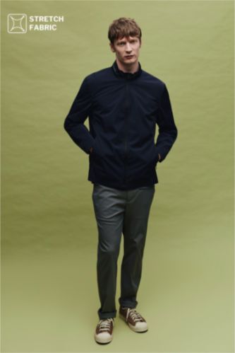 Man Grey 100% Cotton Trousers