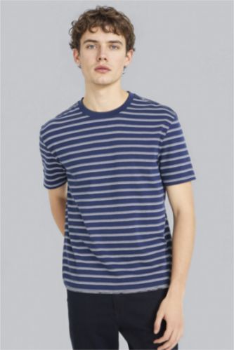 Мужчины Синий Футболка из 100% хлопка