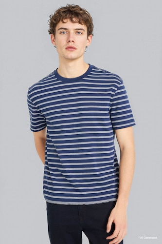 Men NAVY Cotton T-shirt