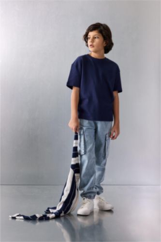 Erkek Çocuk - Genç Erkek Açık Mavi Jogger Fıt Jean Pantolon Erkek Çocuk