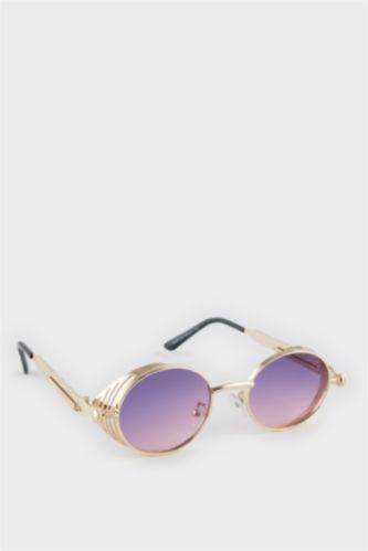 DCEY x DeFacto Kadın Metal Çerçeveli Yuvarlak Cam Güneş Gözlüğü