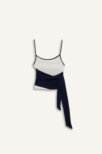 Waisted Camisole Belted Tank Top