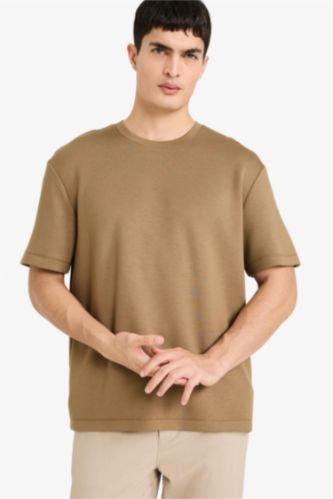 Regular Fit дөңгелек жағалы қысқа жеңді футболка