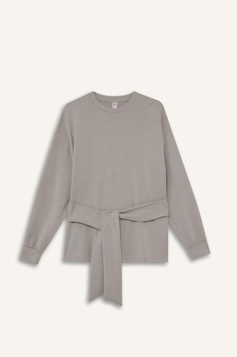 Modal Kuşaklı Sweatshirt